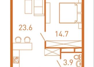 Продам 1-комнатную квартиру, 43.2 м2, Одинцово, ЖК Сердце Одинцово, Вокзальная улица, 31А