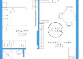 Продаю 1-комнатную квартиру, 37 м2, Тюменская область