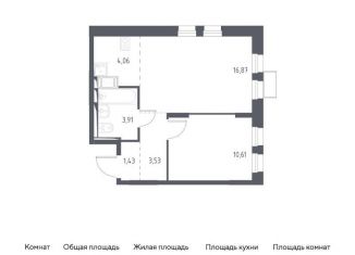 Продам однокомнатную квартиру, 40.4 м2, Ленинский городской округ, жилой комплекс Горки Парк, к3.2