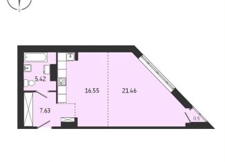 Продаю квартиру со свободной планировкой, 51.6 м2, Иркутск, Правобережный округ, Советская улица, 115/1