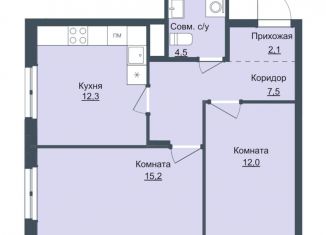 Продажа 2-ком. квартиры, 53.6 м2, Ижевск, ЖК Истории