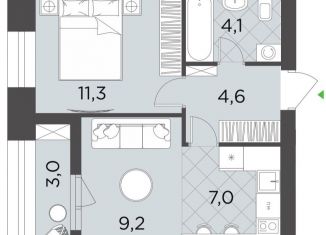 Продается 2-ком. квартира, 39.2 м2, Волгоград