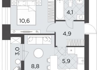 Продам 2-ком. квартиру, 37.3 м2, Волгоград, Советский район