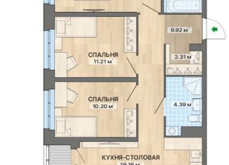 Продажа 3-комнатной квартиры, 78.5 м2, Екатеринбург, ЖК Нова парк