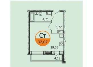 Продается квартира студия, 32.7 м2, Архангельск, улица Гайдара, ЖК Гармония