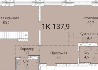 Продажа 1-ком. квартиры, 137.9 м2, Новосибирск, Овражная улица, 2А, Заельцовский район