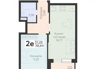 Продается 2-комнатная квартира, 38.8 м2, Воронеж, Коминтерновский район