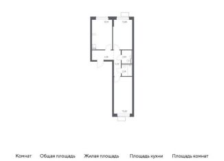 Продам двухкомнатную квартиру, 57.6 м2, посёлок Жилино-1, жилой комплекс Егорово Парк, к3.1