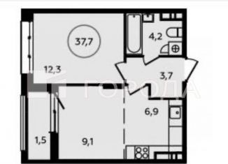 Продается 2-комнатная квартира, 37.7 м2, поселение Сосенское, жилой комплекс Скандинавия, к22.4