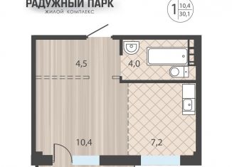 Продается 1-комнатная квартира, 30.1 м2, Иркутск, Свердловский округ, улица Костычева, 28