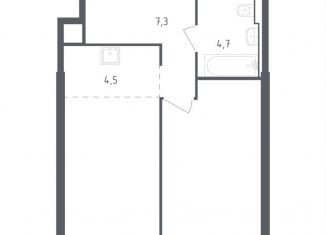 1-комнатная квартира на продажу, 45.6 м2, городской округ Красногорск, жилой комплекс Спутник, 24