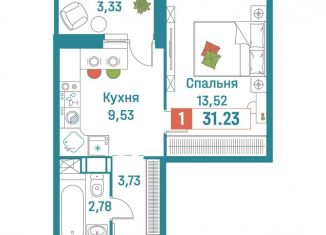 Продаю однокомнатную квартиру, 31.2 м2, Ленинградская область