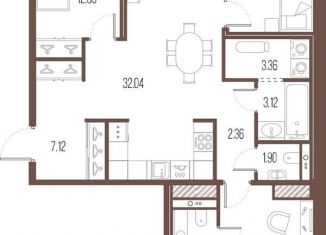 Продажа 3-ком. квартиры, 97.5 м2, Санкт-Петербург, Дворцовая площадь, метро Адмиралтейская