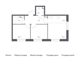 Продам двухкомнатную квартиру, 51.4 м2, Москва, проспект Куприна, 30к9