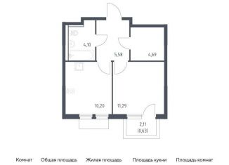 Продается 1-комнатная квартира, 36.5 м2, деревня Мисайлово