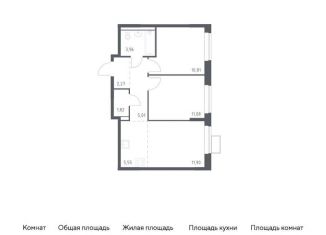 Продам 2-комнатную квартиру, 52.4 м2, деревня Мисайлово, микрорайон Пригород Лесное, к14.2
