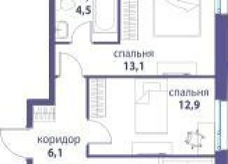Двухкомнатная квартира на продажу, 53.2 м2, Москва, район Лефортово