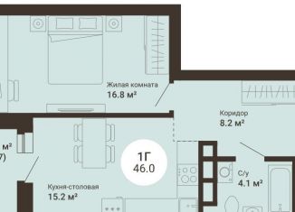 Продается 1-комнатная квартира, 46 м2, Екатеринбург, метро Ботаническая