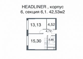 Продаю однокомнатную квартиру, 42.5 м2, Москва, Шмитовский проезд, 39к8