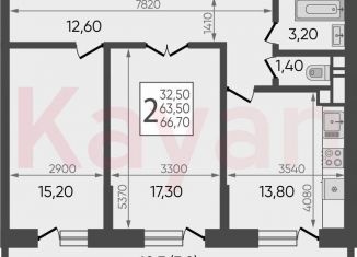Продам двухкомнатную квартиру, 63.5 м2, Краснодар, Центральный внутригородской округ, Главная городская площадь