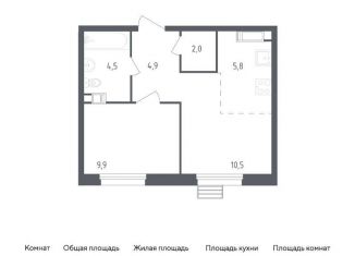 Продажа 1-комнатной квартиры, 37.6 м2, Москва, жилой комплекс Эко Бунино, к10-11