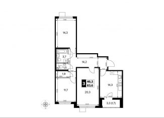 Продается трехкомнатная квартира, 83.9 м2, Москва, Молжаниновский район, Ленинградское шоссе, 228к6