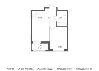 Продажа однокомнатной квартиры, 34.3 м2, Ленинградская область