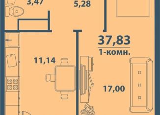 Продается 1-ком. квартира, 37.8 м2, Ульяновск, Железнодорожный район