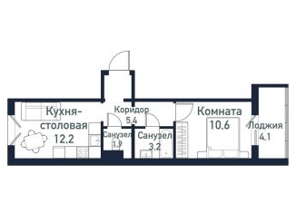 Продажа однокомнатной квартиры, 33.2 м2, Челябинская область, улица имени капитана Ефимова, 8