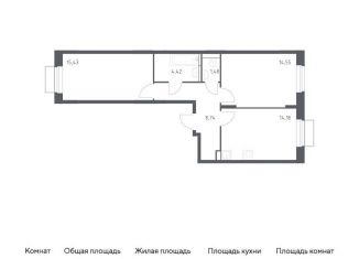 Продам двухкомнатную квартиру, 58.8 м2, Московская область, жилой комплекс Квартал Строгино, к2