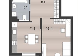 Продам 1-комнатную квартиру, 40.9 м2, Калининградская область, Тихорецкий проезд