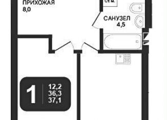 Продажа 1-комнатной квартиры, 37.1 м2, Новосибирск, Центральный район, площадь Ленина