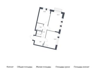 Продажа 2-комнатной квартиры, 53.8 м2, Московская область, жилой комплекс Рублёвский Квартал, 60