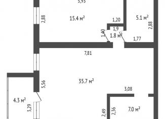 Продам 2-ком. квартиру, 65 м2, Тюмень, улица Тимофея Кармацкого, 7, ЖК Ария