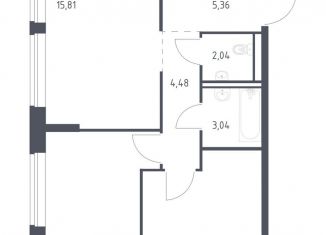 Двухкомнатная квартира на продажу, 55.5 м2, Колпино