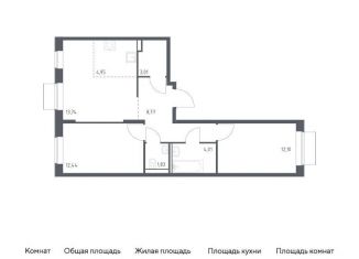 Продается 2-комнатная квартира, 60.9 м2, Москва, район Марьино
