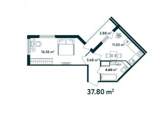Продам однокомнатную квартиру, 37.8 м2, поселок Мещерино