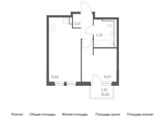 Продажа однокомнатной квартиры, 33.8 м2, Ленинградская область