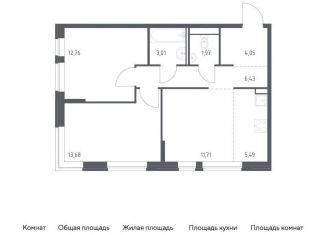 Продам двухкомнатную квартиру, 59.1 м2, Москва, Молжаниновский район