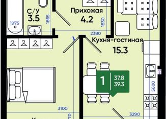 Продается 1-ком. квартира, 39.8 м2, Батайск, улица Олимпийское Кольцо, 36к25