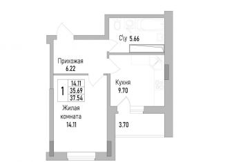 Продается 1-ком. квартира, 37.5 м2, Воронежская область, проспект Труда, 139к2