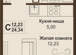 Продам 1-ком. квартиру, 24.3 м2, Челябинская область