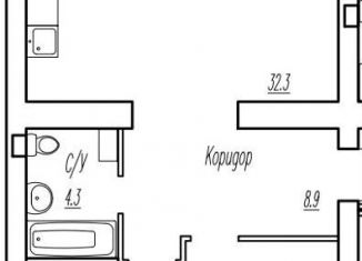 Продажа двухкомнатной квартиры, 76.3 м2, поселок городского типа Стройкерамика