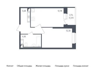 Продается однокомнатная квартира, 36.8 м2, Санкт-Петербург, жилой комплекс Живи в Рыбацком, 5, Невский район