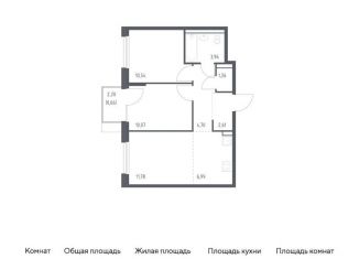 2-комнатная квартира на продажу, 52.6 м2, Москва, жилой комплекс Новое Внуково, к26