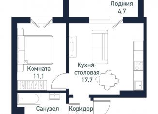 Продаю однокомнатную квартиру, 35.4 м2, Челябинская область