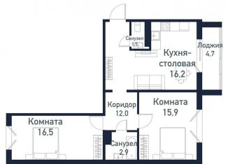 2-ком. квартира на продажу, 65.2 м2, Челябинская область