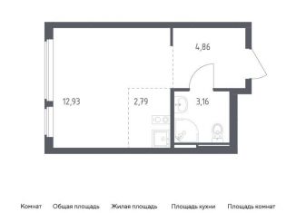 Квартира на продажу студия, 23.7 м2, село Остафьево, жилой комплекс Остафьево, к20