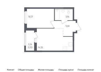 Продам 1-комнатную квартиру, 35.8 м2, Ленинградская область