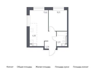 Продается 1-комнатная квартира, 34.8 м2, Москва, жилой комплекс Эко Бунино, 14.2